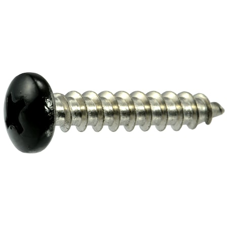 Midwest Fastener Sheet Metal Screw, #10 x 1 in, Painted 18-8 Stainless Steel Pan Head Phillips Drive, 100 PK 09103